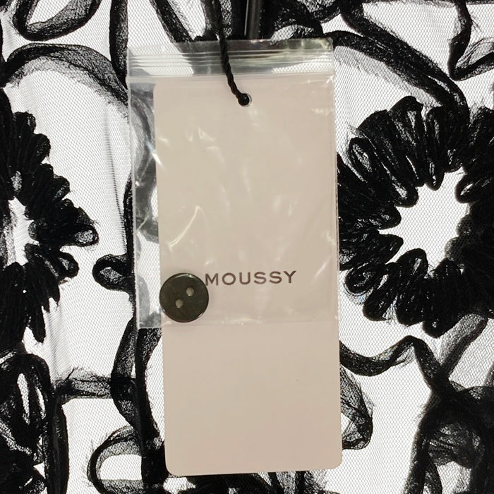 MOUSSY マウジー RIBBON TULLE  シャツ ブラック sizeF 瑞穂店
