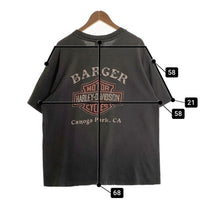 80-90's Harley-Davidson ハーレーダビッドソン イーグル バー&シールド プリントTシャツ フェードブラック Hanes USA製 Size XL 福生店