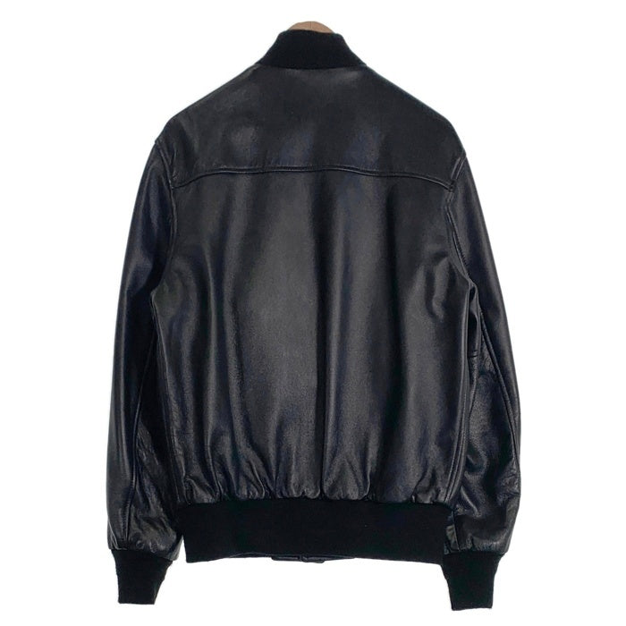 Schott ショット Leather Varsity Jacket  羊革 レザー ヴァーシティー ジャケット ブラック 7571 USA製 Size 38 福生店