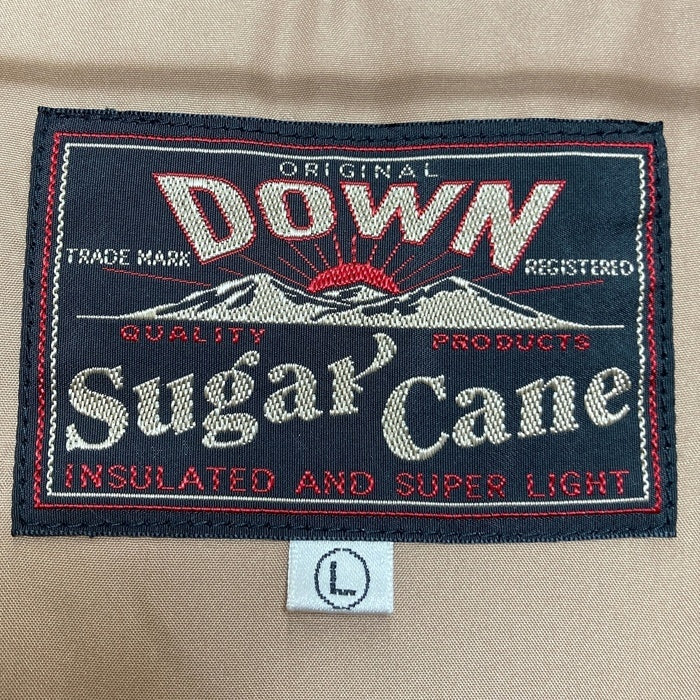 SUGAR CANE シュガーケーン SC11597 レザーヨーク ダウンベスト ブラック ベージュ Size L 瑞穂店