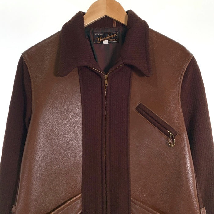 WAREHOUSE ウエアハウス 1930's STYLE WOOL × LEATHER TWO-TONE SPORTS