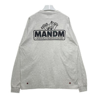 M&M エムアンドエム 刺繡 プリント ロングスリーブTシャツ アッシュグレー Size XL 瑞穂店