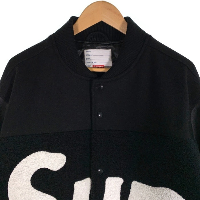 SUPREME シュプリーム 24SS Big Logo Chenille Varsity Jacket ビッグロゴ シェニール バーシティジャケット ブラック Size M 福生店