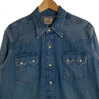 LEVIS リーバイス コットン 長袖 ウエスタン デニムシャツ ライトブルー 001L7-0000 Size S 福生店
