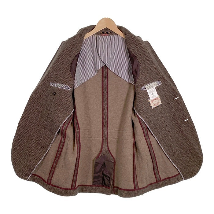 Brooks Brothers ブルックスブラザーズ コットンフランネル ヘリンボーン 2Bテーラードジャケット ブラウン エルボーパッチ Size L 福生店