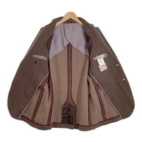 Brooks Brothers ブルックスブラザーズ コットンフランネル ヘリンボーン 2Bテーラードジャケット ブラウン エルボーパッチ Size L 福生店
