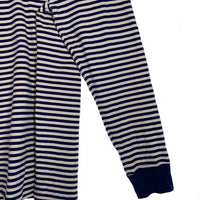 SUPREME シュプリーム 15AW Striped Logo L/S Top ストライプドロゴ ロングスリーブTシャツ ブルー ホワイト ボーダー Size L 福生店