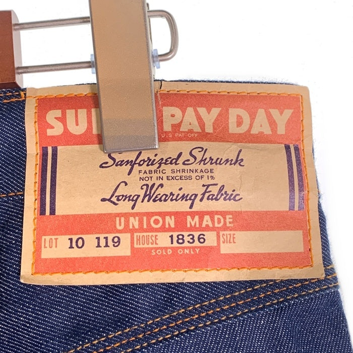 PAYDAY ペイデイ 30's SUPER PAY DAY VINTAGE PANTS デニムワークパンツ インディゴ PT17-PT-4 Size 40 福生店