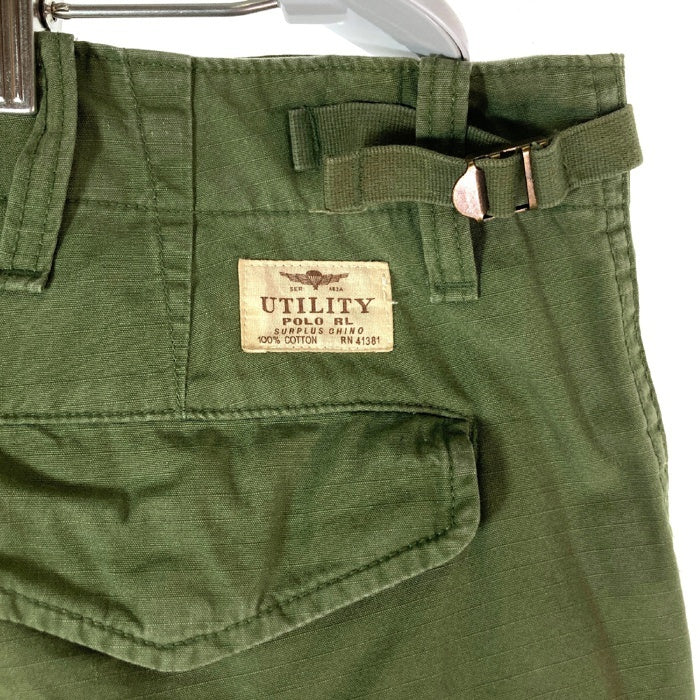 POLO Ralph Lauren ポロ ラルフローレン utility cargo shorts リップストップ カーゴパンツ カーキ sizeL 瑞穂店