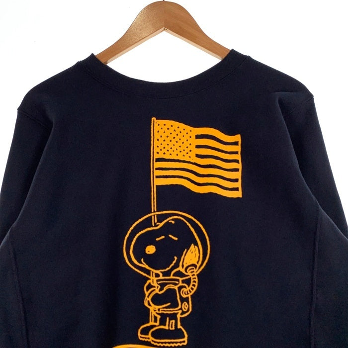 Champion チャンピオン SNOOPY スヌーピープリント リバースウィーブ クルーネックスウェットトレーナー ネイビー C5-A008 Size L 福生店