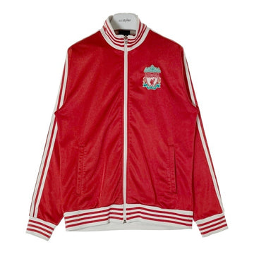 adidas アディダス ジャージ トラックジャケット  LIVERPOOL リヴァプール 3ライン 刺繍 レッド sizeO 瑞穂店
