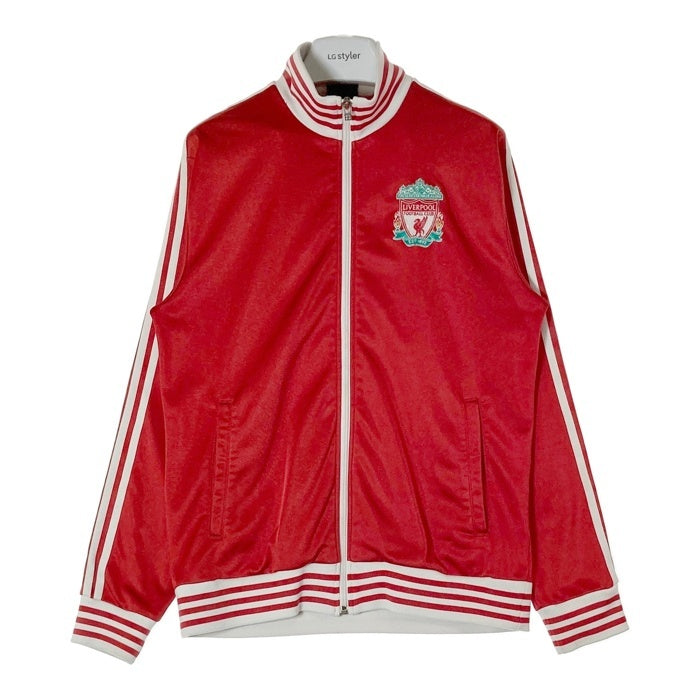 adidas アディダス ジャージ トラックジャケット  LIVERPOOL リヴァプール 3ライン 刺繍 レッド sizeO 瑞穂店