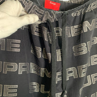 SUPREME シュプリーム 21SS Logo Ripstop Track Pant ロゴリップストップ トラックパンツ ブラック Size XL 福生店