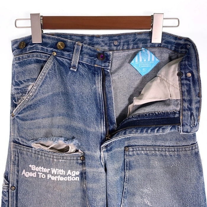 Better With Age ベターウィズエイジ カーハートリメイク デニムダブルニーペインターパンツ インディゴ Size 30×30 福生店