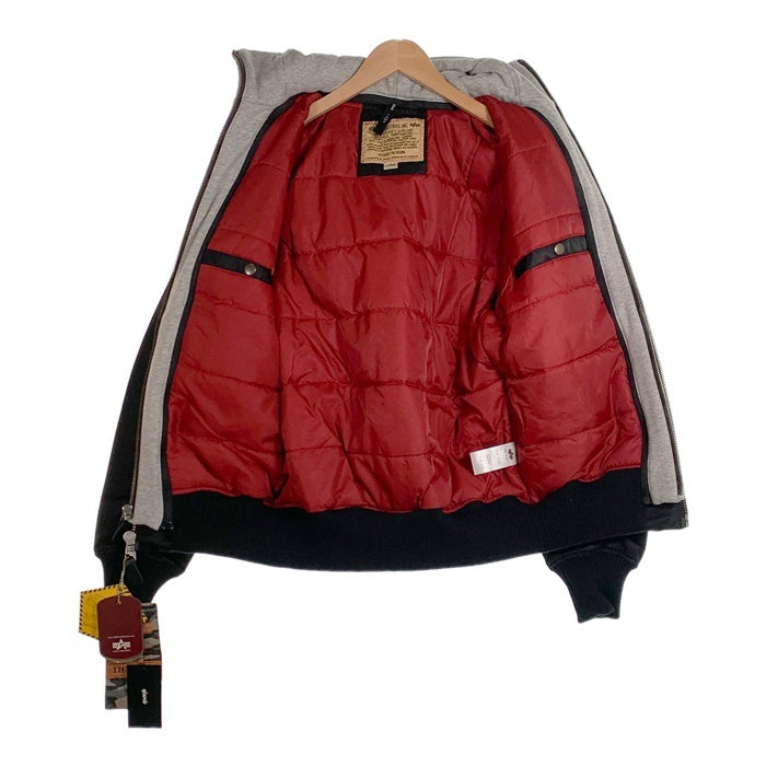 glamb グラム ALPHA アルファ MA-1 フライトジャケット スウェットフード ブラック GB15WT/JKT20 Size L 福生店