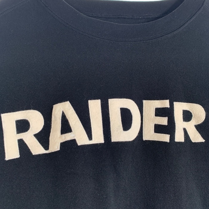 90's majestic マジェスティック RAIDERS レイダース NFL クルーネック スウェット ブラック メキシコ製 Size XL 福生店