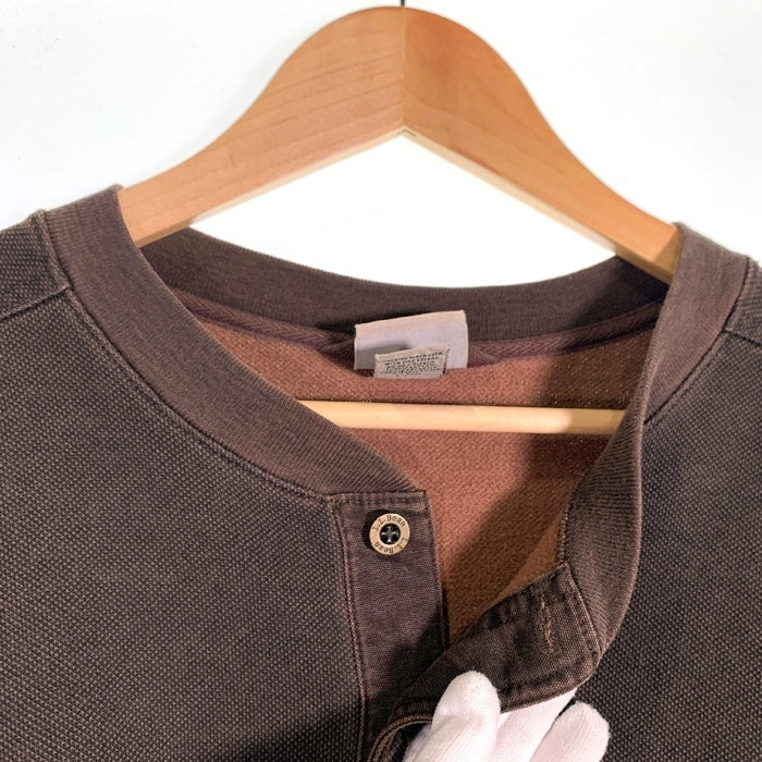 L.L.Bean エルエルビーン 鹿の子 ヘンリーネック ロングスリーブカットソー ブラウン Size XXL 福生店