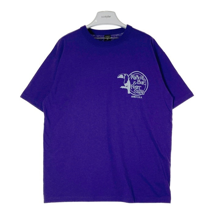 AVIREX アヴィレックス 783-4134033 BIKINI COUNTY COCKTAIL ビキニ カウンティ カクテル Tシャツ パープル sizeXL 瑞穂店