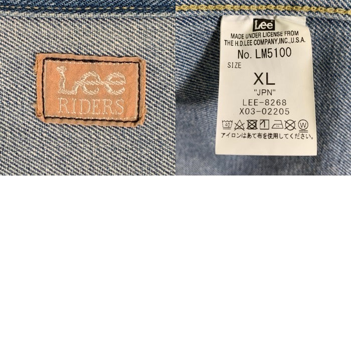 Lee リー 101J デニムトラッカージャケット ウォッシュ加工 インディゴ LM5100 Size XL 福生店