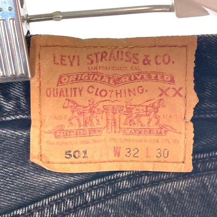 Levi's リーバイス 501-0660 501 USA製 ボタン裏553 01年製 後染めブラック デニムパンツ ブラック size32 瑞穂店