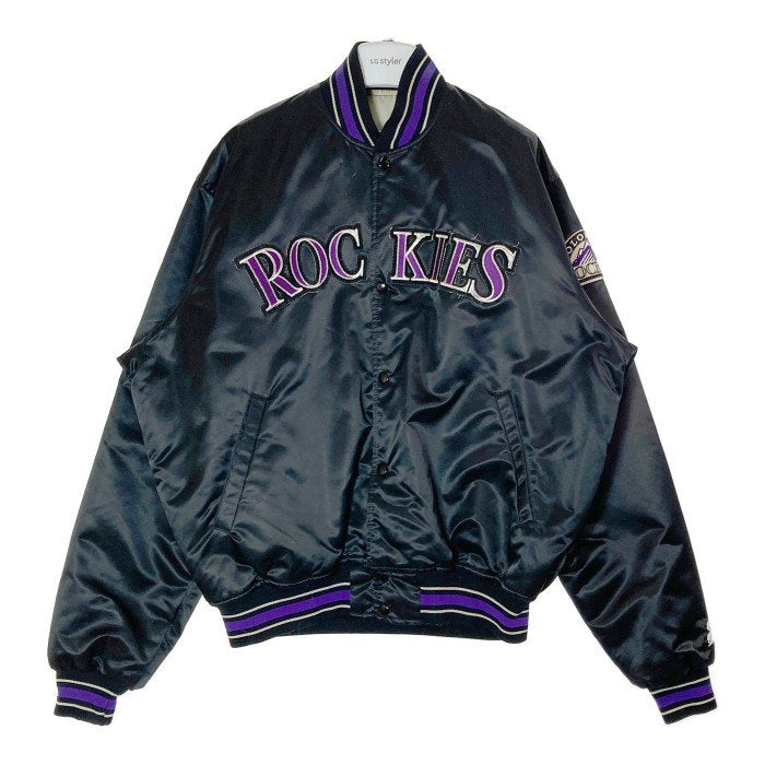 STARTER スターター USA製 Colorado Rockies Satin Varsity Jacket スタジャン ブラック sizeXL 瑞穂店