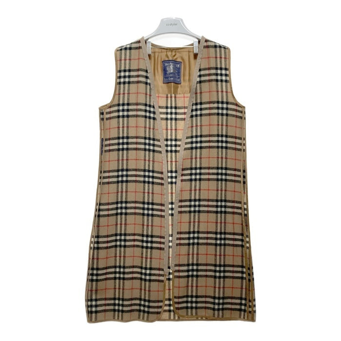 Burberry's バーバリー ノバチェック コートライナー ベスト ウール イングランド製 ファスナー ベージュ Size - 瑞穂店