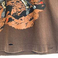 Warren Lotas ウォーレンロータス SNIPER ダメージ加工 半袖 Tシャツ ブラウン Size M 福生店