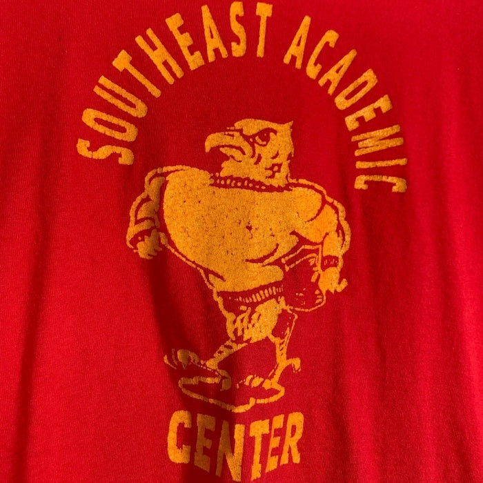 90's Ten STRIKE テンストライク SOUTHEAST ACADEMIC CENTER プリントTシャツ レッド USA製 Size M 福生店