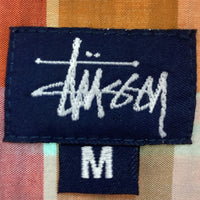 STUSSY ステューシー チェック 半袖シャツ オレンジ sizeM 瑞穂店