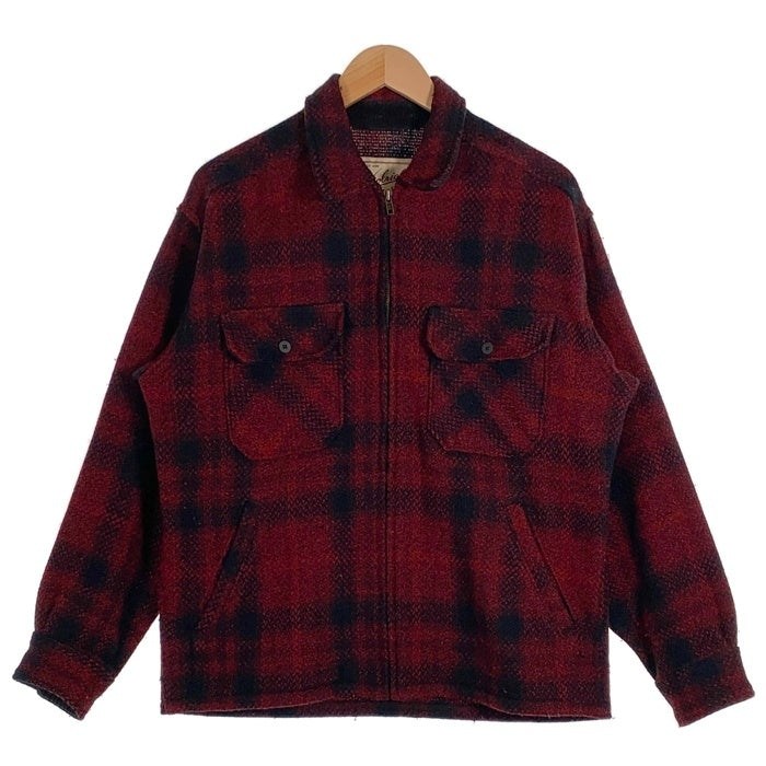 Woolrich ウールリッ オンブレチェック ウール ジャケット レッド ブラック USA製 Size L 福生店