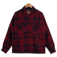 Woolrich ウールリッ オンブレチェック ウール ジャケット レッド ブラック USA製 Size L 福生店
