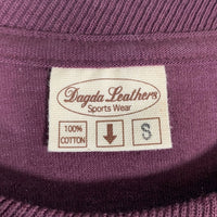Dagda Leathers ダグダレザーズ プリント ポケットTシャツ 袖刺繡 ダークパープル 旧マッコイ 滝沢氏 Size S 福生店