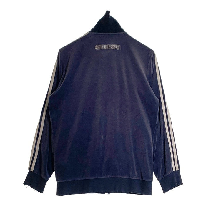 adidas アディダス CHELSEA FC チェルシー FC ベロア トラックジャケット 刺繡ロゴ ネイビー E91593 Size L 福生店