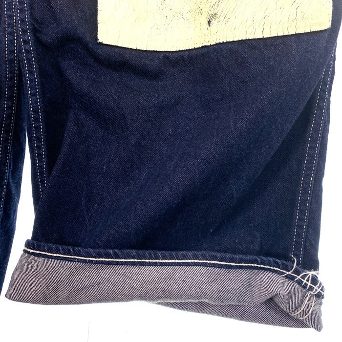 EVISU エヴィス ダブルニーデニムオーバーオール インディゴ ニーペンキカスタム Size 42 福生店