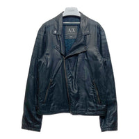 AX ARMANI EXCHANGE アルマーニエクスチェンジ コットン ダブルライダースジャケット ブラック Size L 瑞穂店