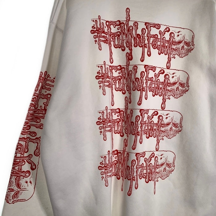 FUNNY FARM ファニーファーム プリント クルーネックスウェットトレーナー ホワイト Size XXL 福生店