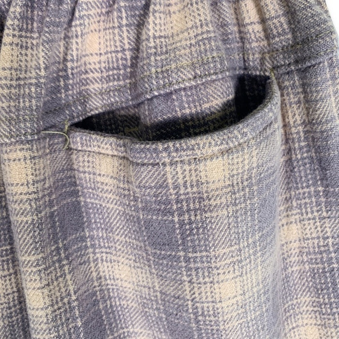 80-90's STUSSY ステューシー オンブレチェック フランネルイージーショーツ ショートパンツ ネイビー ピンク USA製 Size L 福生店