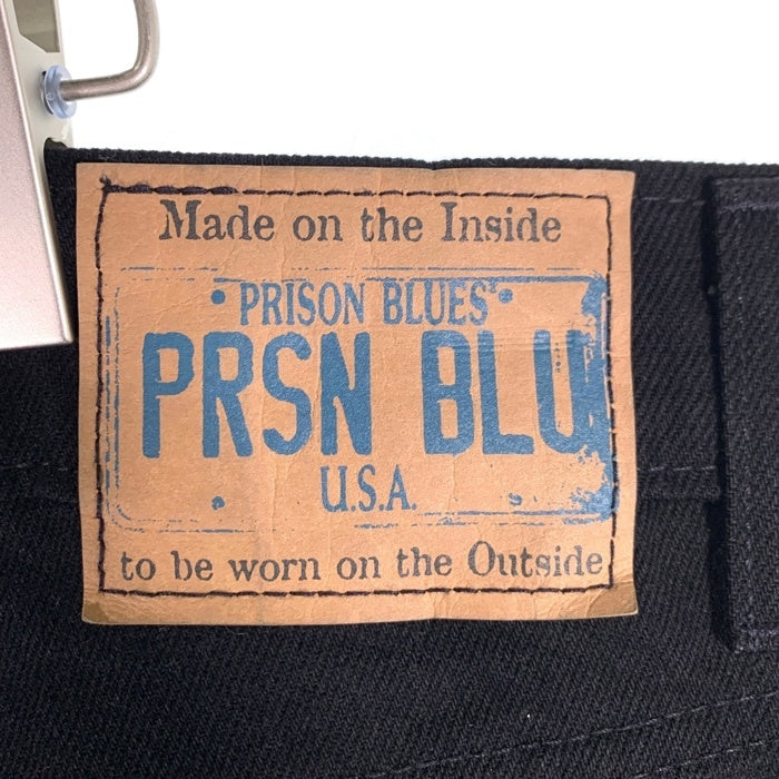 PRISON BLUES プリズンブルース ブラックデニム ストレートパンツ ジーンズ ブラック 103 Size 32×29 福生店