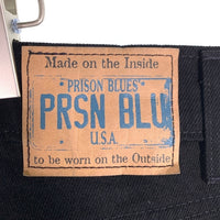 PRISON BLUES プリズンブルース ブラックデニム ストレートパンツ ジーンズ ブラック 103 Size 32×29 福生店
