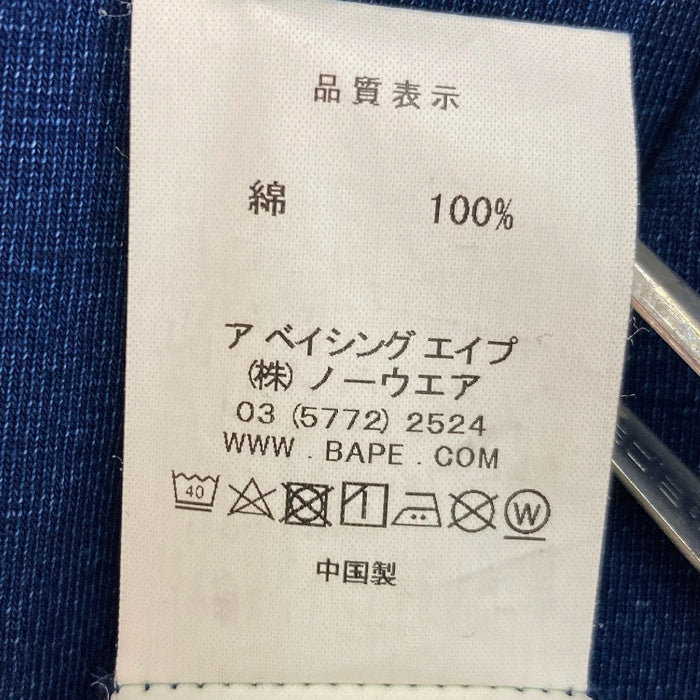 A BATHING APE アベイシングエイプ 001CSD201030X シャークプリント Tシャツ ネイビー sizeXL 瑞穂店