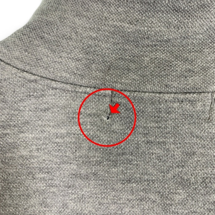 Burberrys バーバリー ハーフジップ プルオーバートップ グレー ノバチェック コットン イングランド製 Size L 福生店