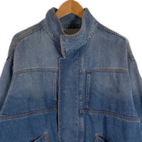 ADAM ET ROPE アダムエロペ 23SS ドライタッチデニム スタンドカラーブルゾン ジップアップジャケット ライトブルー GML-03080-A Size M 福生店