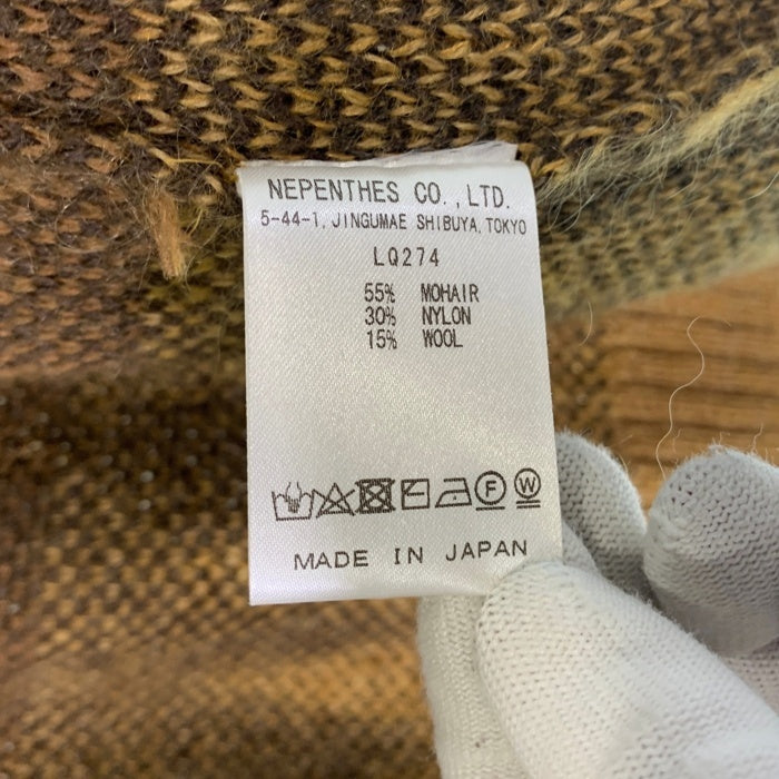 NEEDLES ニードルス 22AW Mohair Cardigan Zigzag モヘア カーディガン ジグザグ LQ274 イエロー ベージュ LQ274 Size L 福生店