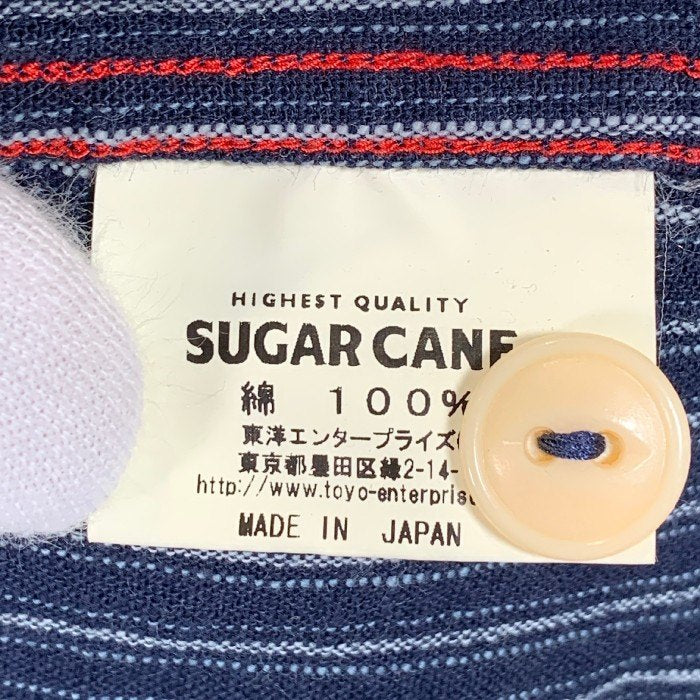 SUGAR CANE シュガーケーン ストライプ ワークシャツ ネイビー 長袖 SC25687 Size M 福生店