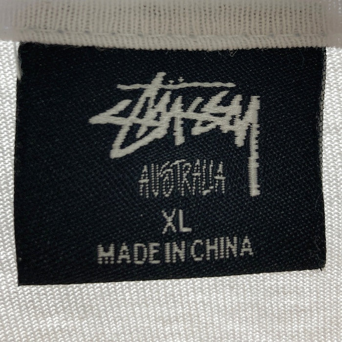 STUSSY ステューシー ビッグロゴ 両面プリント Tシャツ ホワイト sizeXL 瑞穂店