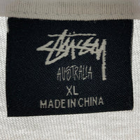 STUSSY ステューシー ビッグロゴ 両面プリント Tシャツ ホワイト sizeXL 瑞穂店