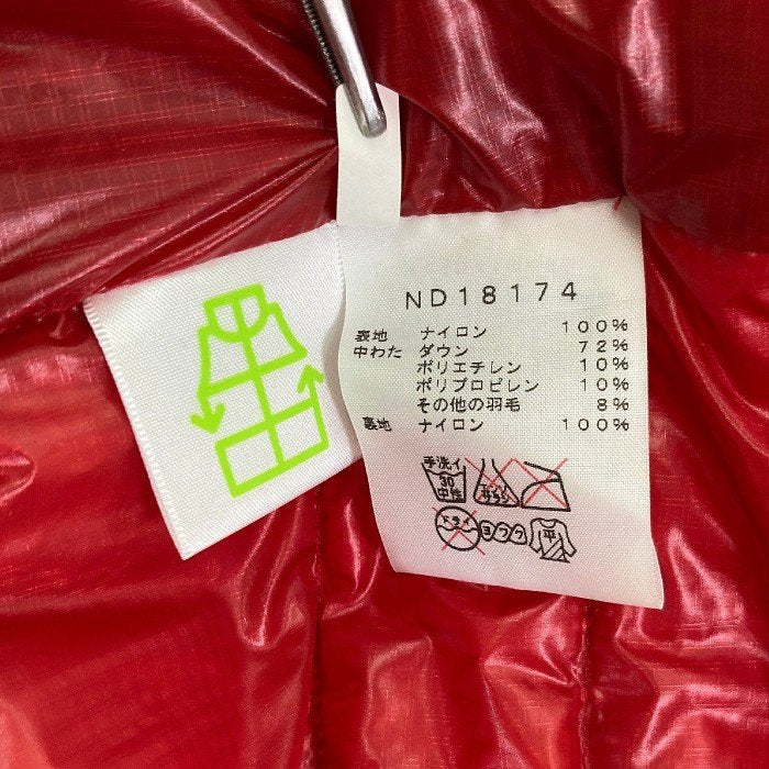 THE NORTH FACE ノースフェイス ND18174 LIGHT HEAT JACKET ライト ヒート ダウン ジャケット レッド sizeXL 瑞穂店