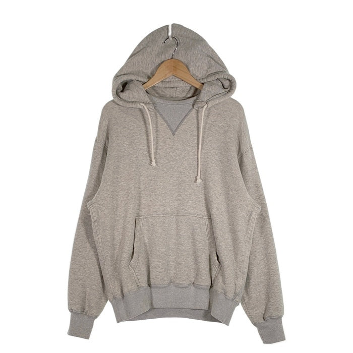 STANDARD CALIFORNIA スタンダードカリフォルニア SD Logo After Hood Sweat ダブルフェイス 後付けフード プルオーバースウェットパーカー グレー Size L 福生店