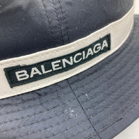 BALENCIAGA バレンシアガ 2トーン ナイロン バケットハット ブラック×ホワイト sizeL 瑞穂店