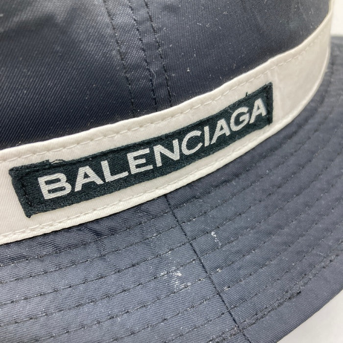 BALENCIAGA バレンシアガ 2トーン ナイロン バケットハット ブラック×ホワイト sizeL 瑞穂店